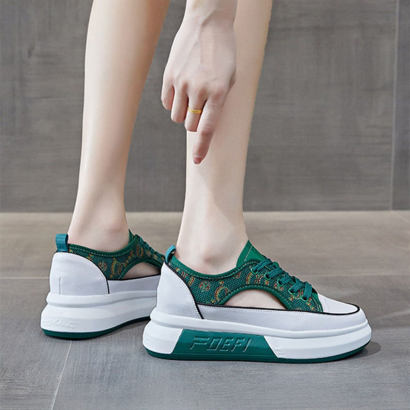 Women's orthopedic sports shoes made of Louis fabric with modern comfort and style
