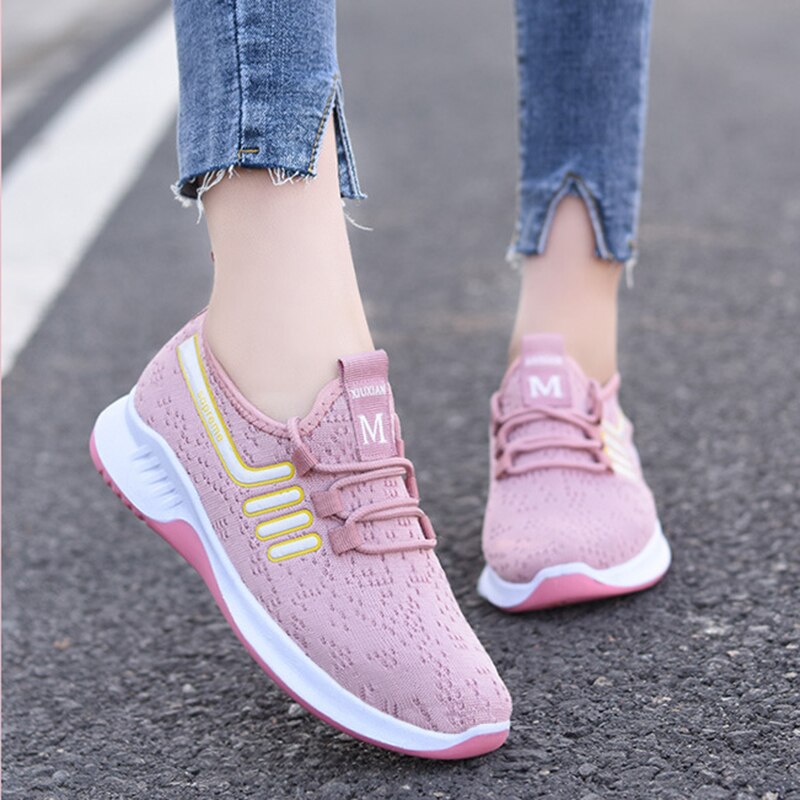 Women's Athletic Orthopedic Shoes with Lace-up Fabric - Perfect Comfort and Excellent Performance for Daily Routine