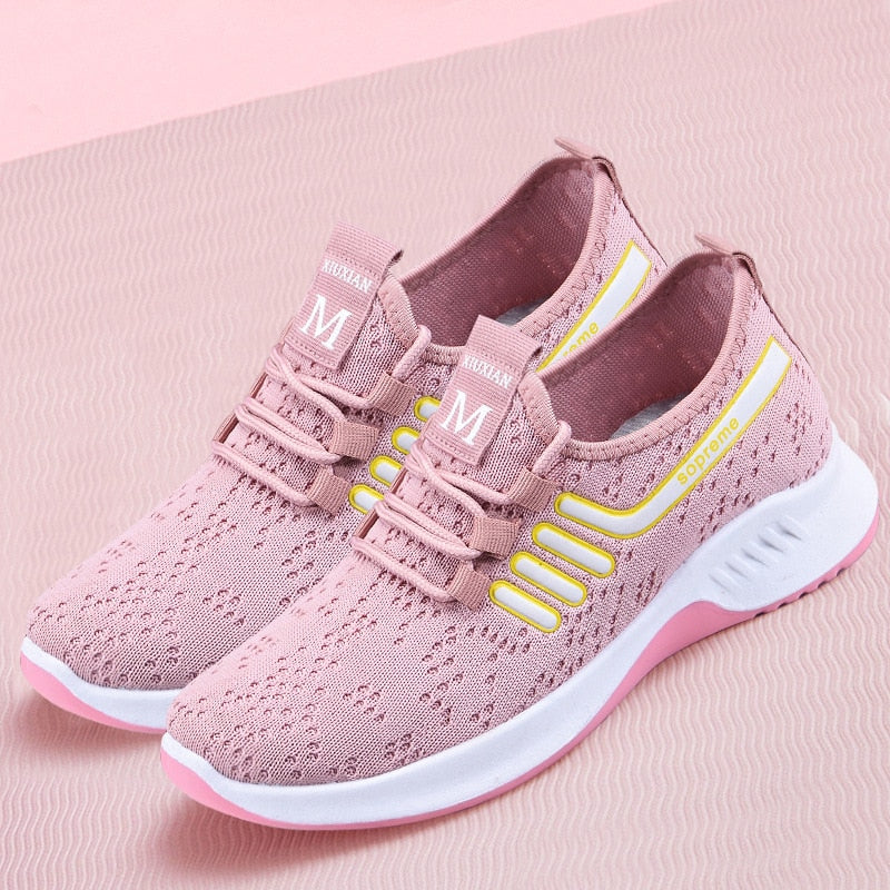Women's Athletic Orthopedic Shoes with Lace-up Fabric - Perfect Comfort and Excellent Performance for Daily Routine