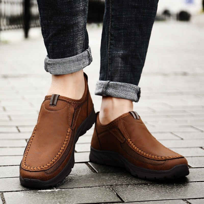 Orthopedic men's comfortable shoes - perfect support and lightness feel all day long