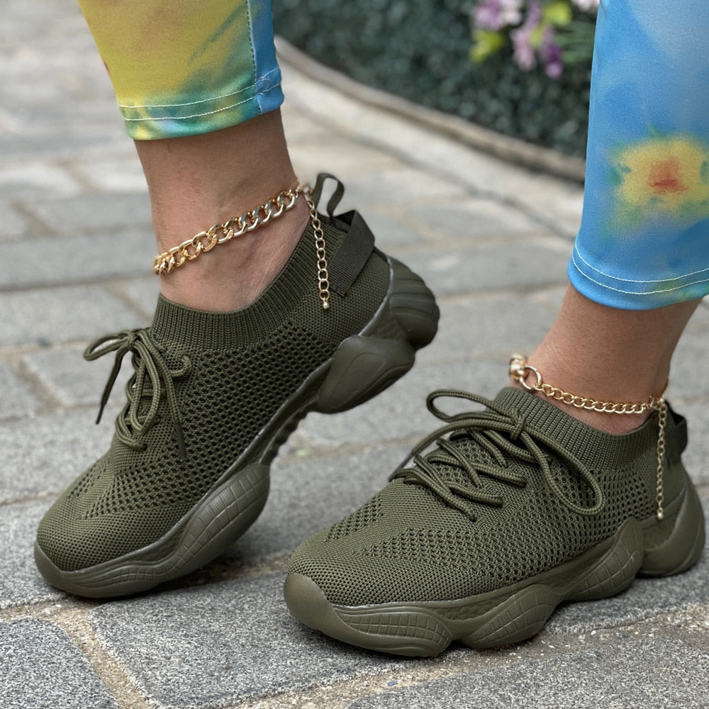 Women's Orthopedic Outdoor Sneakers with Laces β Comfortable and Stylish with Tracy