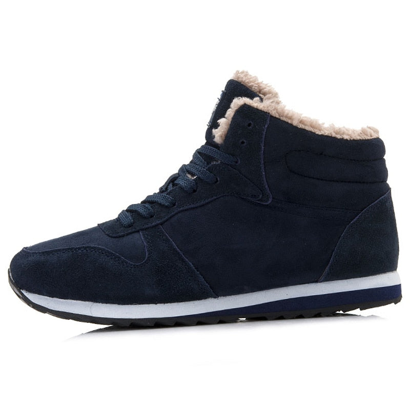 Fashionable sports shoes with black and blue faux fur for men and women - unbeatable comfort and style