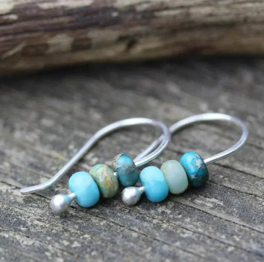 Rebecca β Stunning Beaded Earrings in Turquoise for Unique Fashion