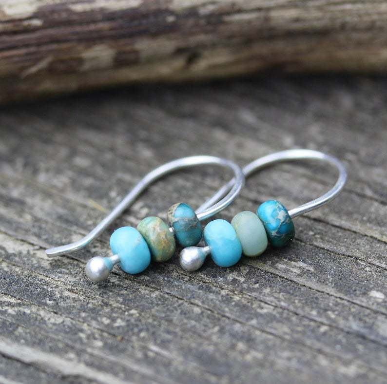 Rebecca β Stunning Beaded Earrings in Turquoise for Unique Fashion