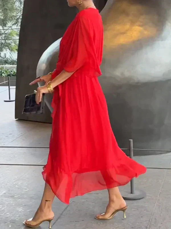 Sophie | Elegant Silk Dress with Stunning V-Cut for Perfect Style