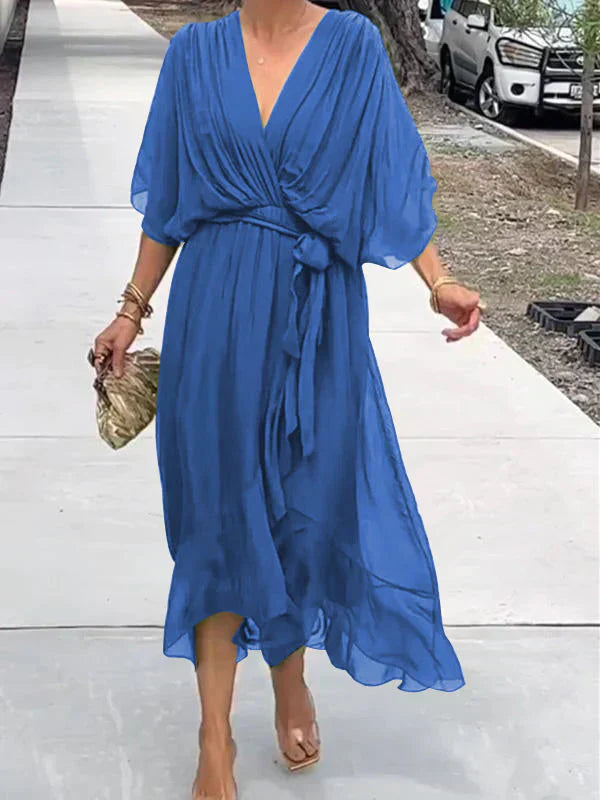 Sophie | Elegant Silk Dress with Stunning V-Cut for Perfect Style
