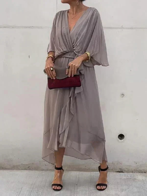 Sophie | Elegant Silk Dress with Stunning V-Cut for Perfect Style