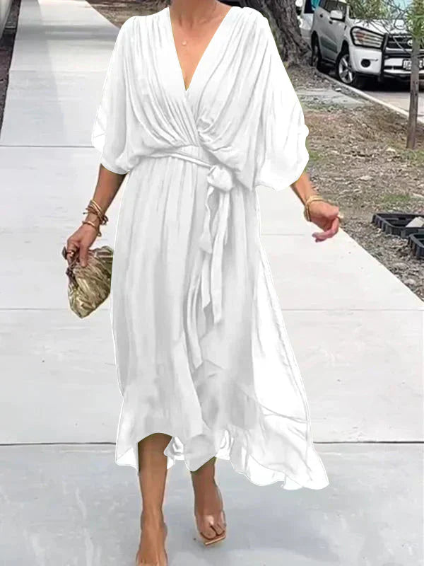 Sophie | Elegant Silk Dress with Stunning V-Cut for Perfect Style
