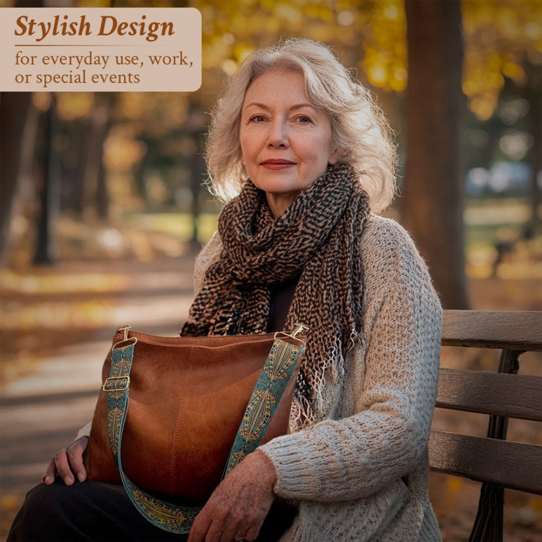 Perfect Vintage Leather Shoulder Bag with Stunning Design | Tamar's Vintage Charm