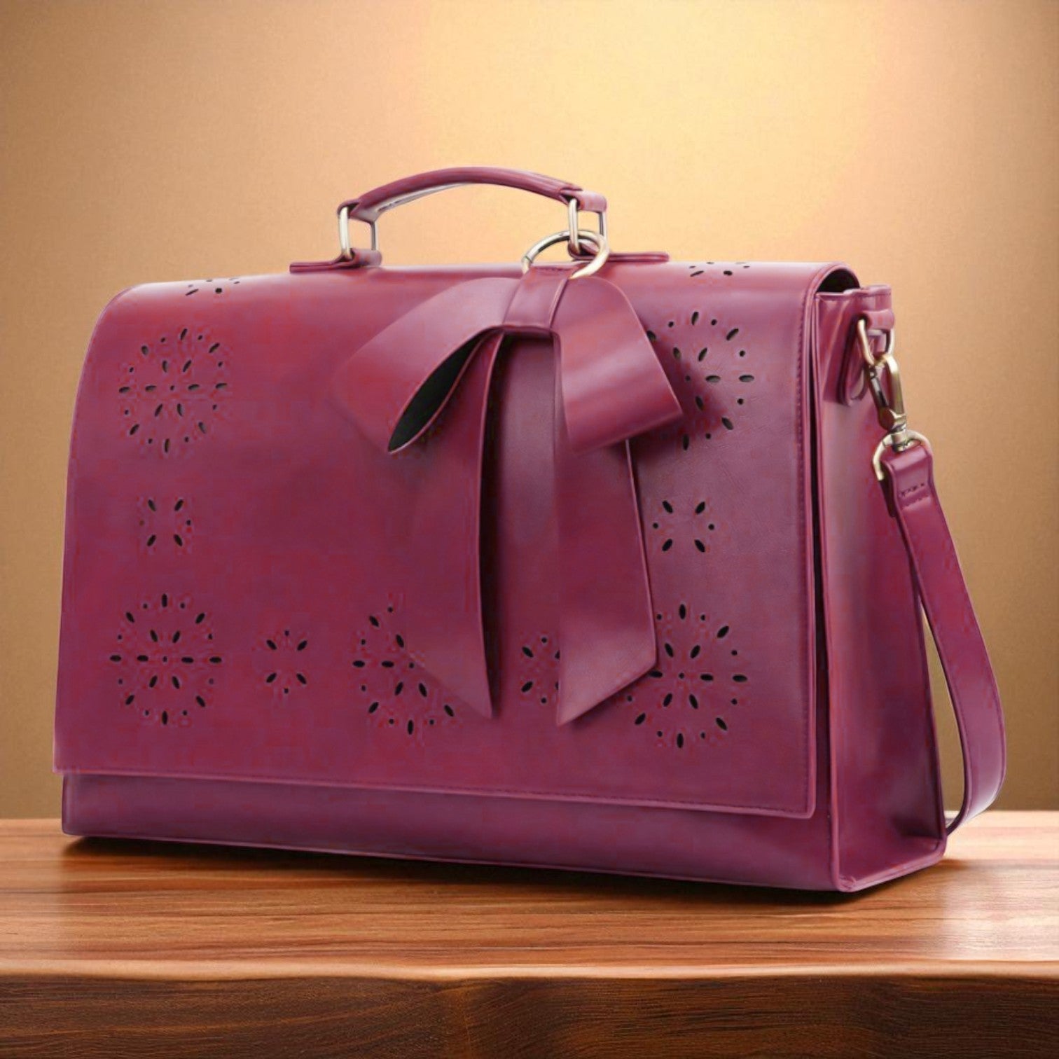 Fashionable bag with a unique and attractive feather ornament by Grace