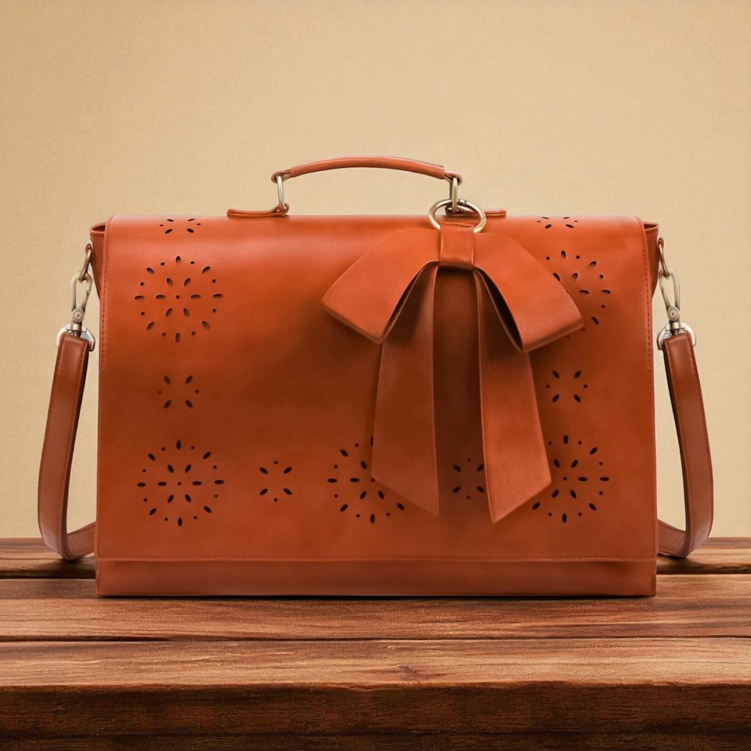 Fashionable bag with a unique and attractive feather ornament by Grace