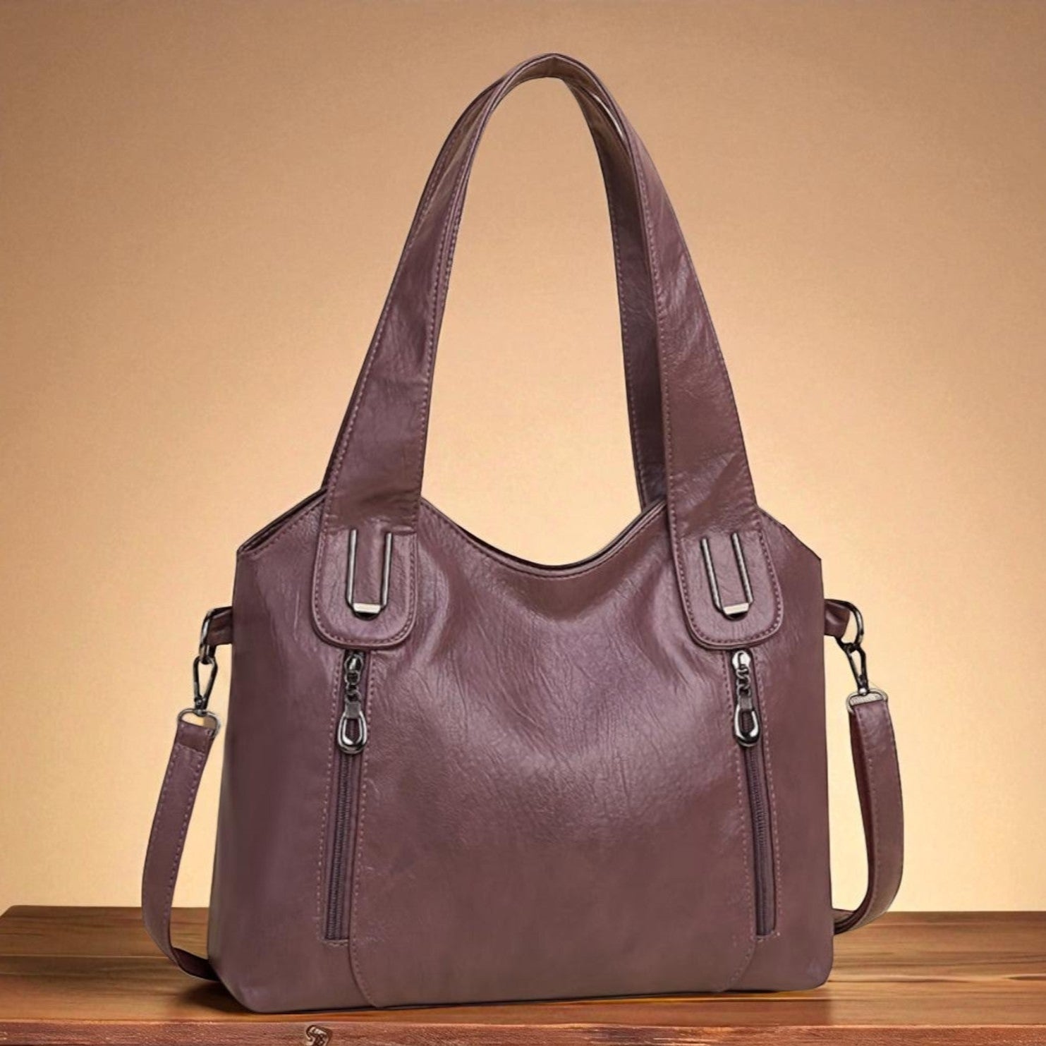 Elegant Retro Shoulder Bag for Women with Fashionable Wallet