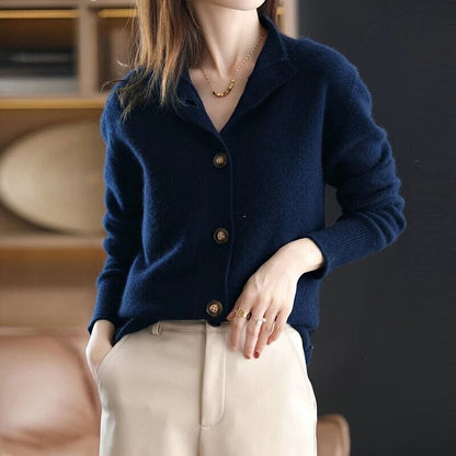 Morona Women's Warm and Comfortable Knit Leather Jacket - Stylish and Cozy Outerwear