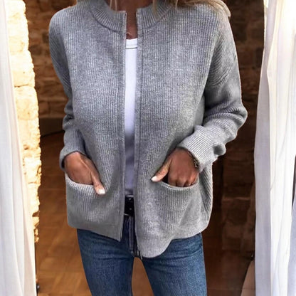 Moccasin Knit Cardigan Comfortable with Front Pockets - Add Style and Warm Up Your Look