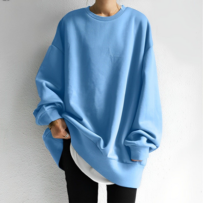 Elegant women's sweater for plus sizes with long sleeves – perfect comfort and refined style for any occasion