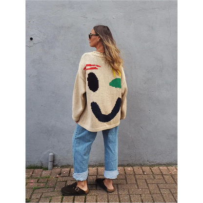 Fashionable and Cozy Oversized Sweater for Women with Long Sleeves - Perfect Comfort and Style