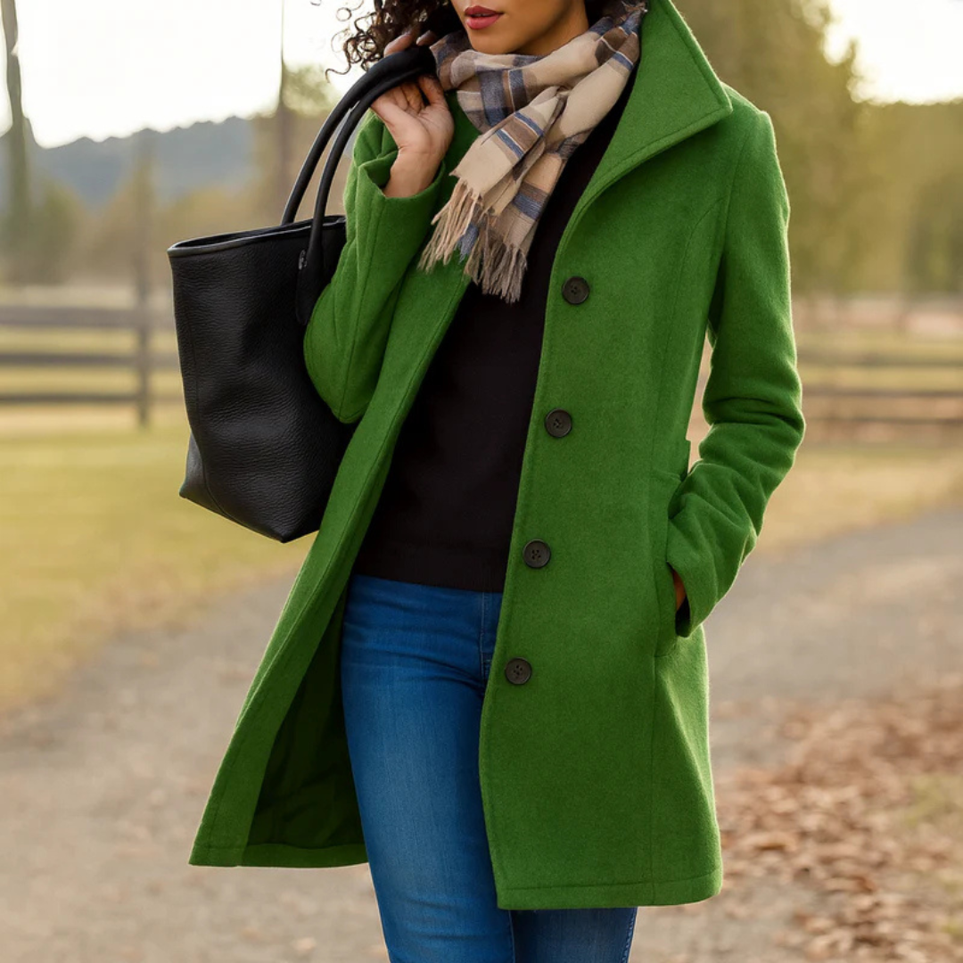 Luxury Women's Coat with a Sharp Design, Elegant and Classic Look