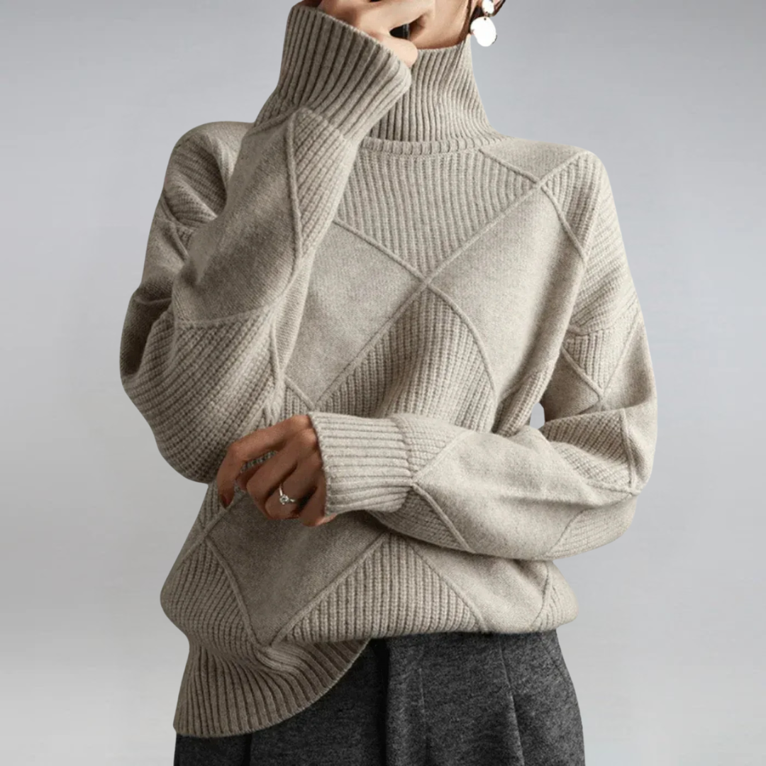Luxury Cashmere Sweater with Elegant Turtleneck for a Perfect Style