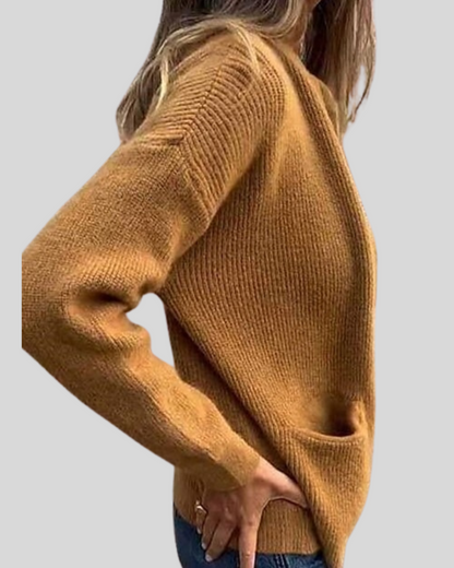 Moccasin Knit Cardigan Comfortable with Front Pockets - Add Style and Warm Up Your Look