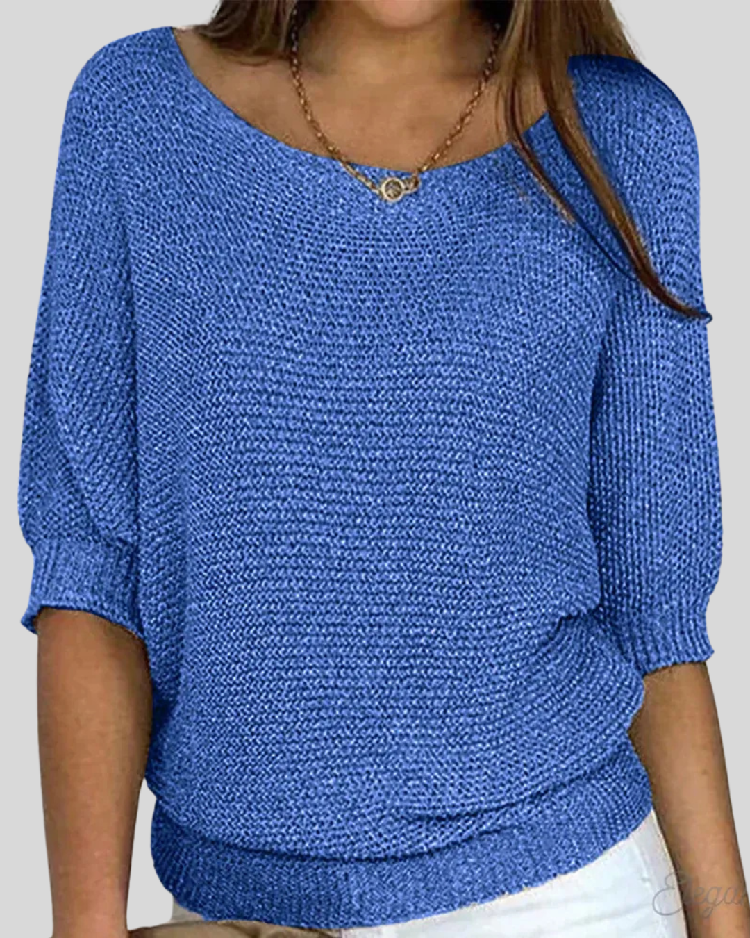 Elegant sweater with three-quarter sleeves - Stylish design and maximum comfort