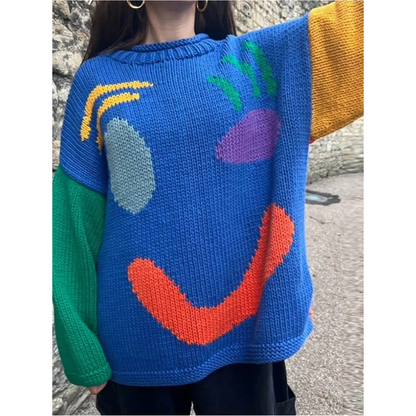 Fashionable and Cozy Oversized Sweater for Women with Long Sleeves - Perfect Comfort and Style