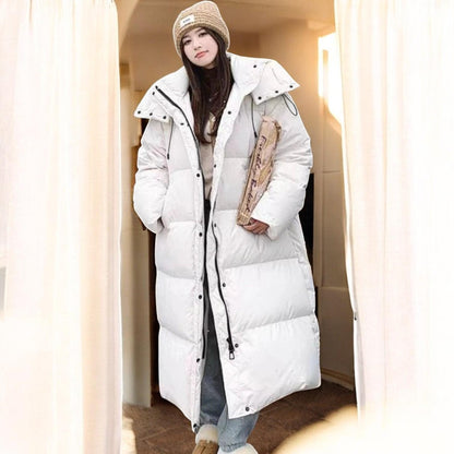 Women's Winter Sweatshirt with Long Puffer Coat and Warm Hood – The Perfect Upgrade for Comfort and Style in Every Season