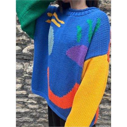 Fashionable and Cozy Oversized Sweater for Women with Long Sleeves - Perfect Comfort and Style