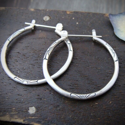 Elsa Hoop Earrings Combined with Silver in Stunning Vintage Look
