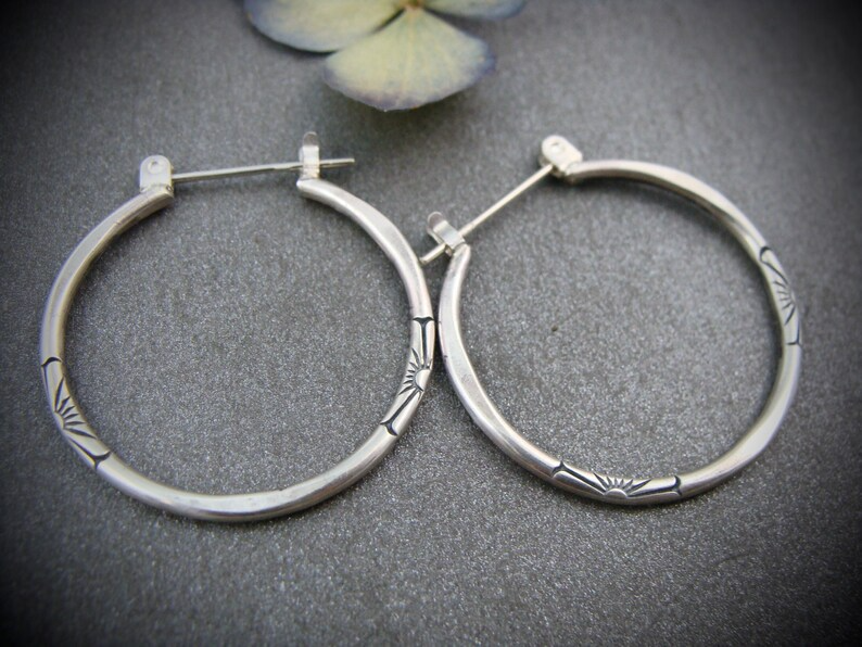 Elsa Hoop Earrings Combined with Silver in Stunning Vintage Look