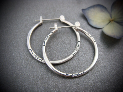 Elsa Hoop Earrings Combined with Silver in Stunning Vintage Look