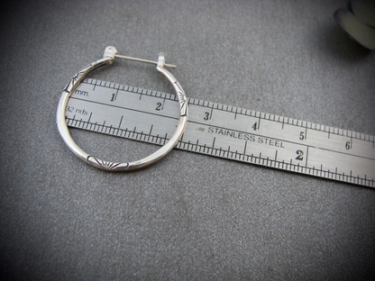 Elsa Hoop Earrings Combined with Silver in Stunning Vintage Look