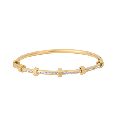 Anslee - Shiny Gold Bracelet Fashionable for an Elegant Look