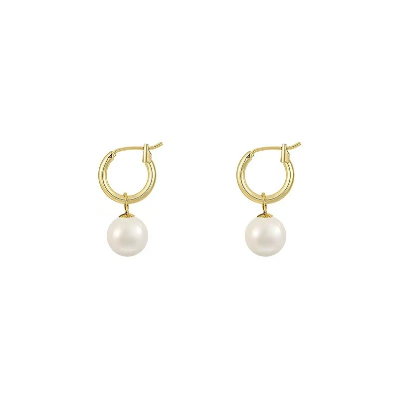 Ovi – Elegant earrings with engraved gold beads and no repairs
