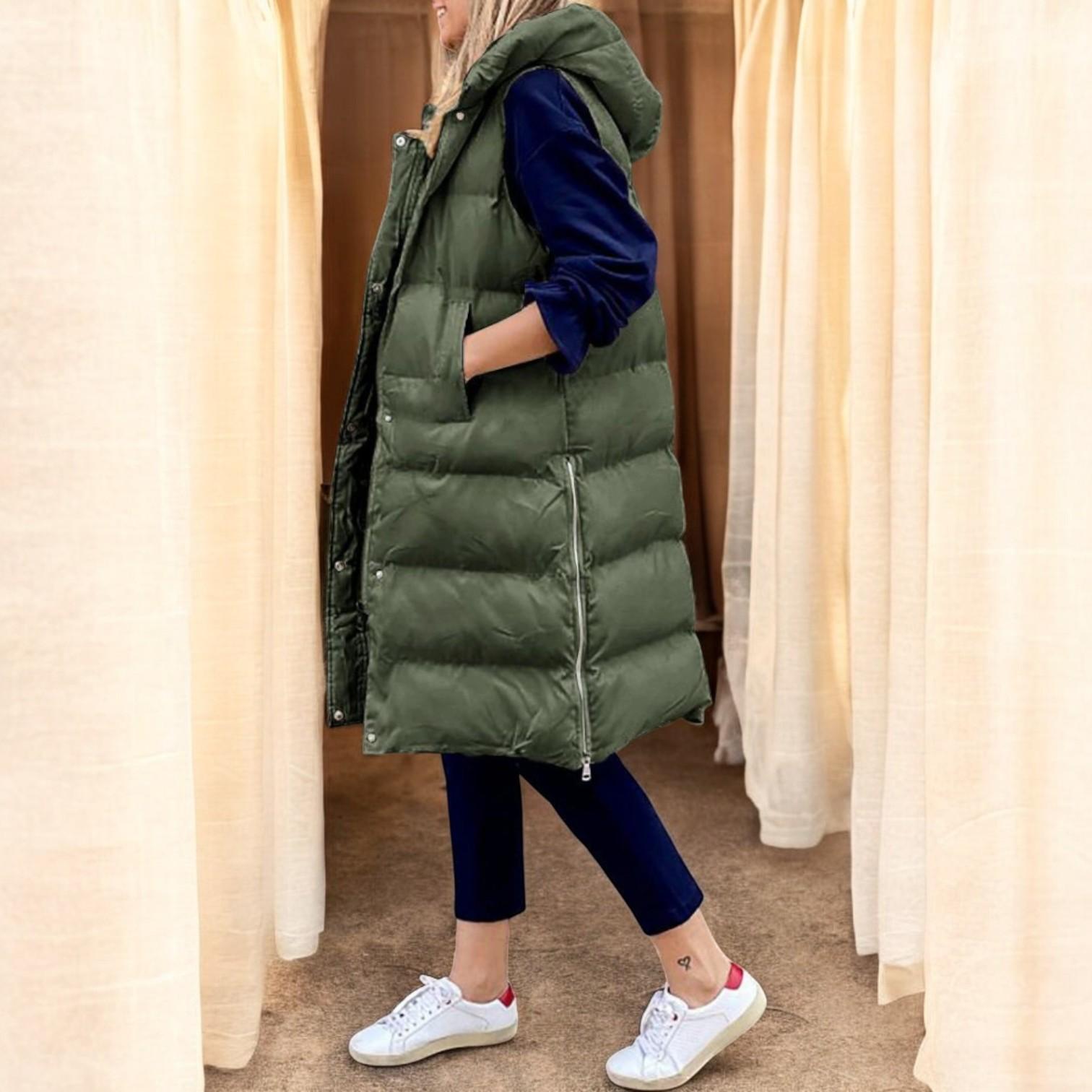 Frenziska | Lightweight and portable sleeveless hoodie with modern design for a unique style