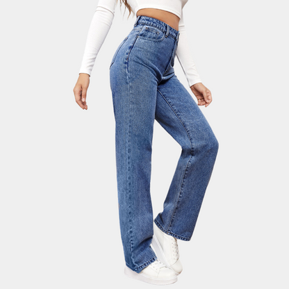 Women's high-waisted jeans - Trendy and comfortable fit suitable for a unique style