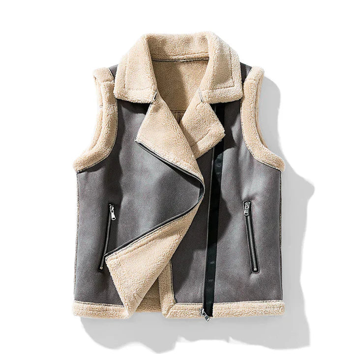 Women's Winter Sleeveless Jacket with Zipper - The Perfect Combination of Comfort and Style for Cold Winter Days