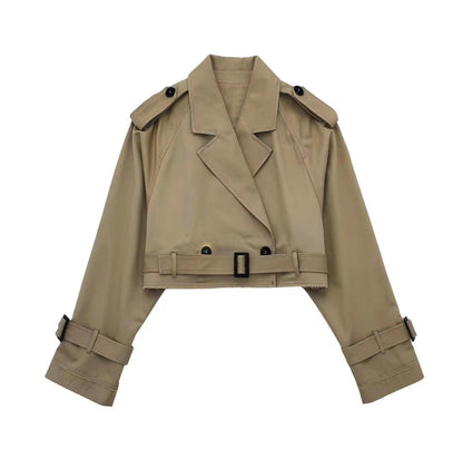 Stephanie | Elegant Short Trench Coat for a Stylish End