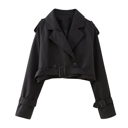 Stephanie | Elegant Short Trench Coat for a Stylish End