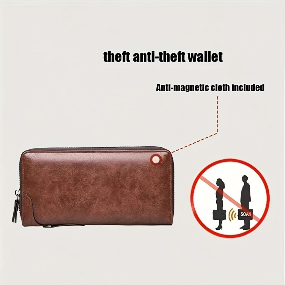 Holden RFID Ultra-Thin Zipper Wallet for Secure Protection