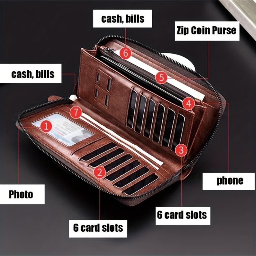 Holden RFID Ultra-Thin Zipper Wallet for Secure Protection