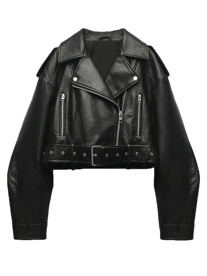 Claudia | Designer Elegant Leather Pants in Classic Style