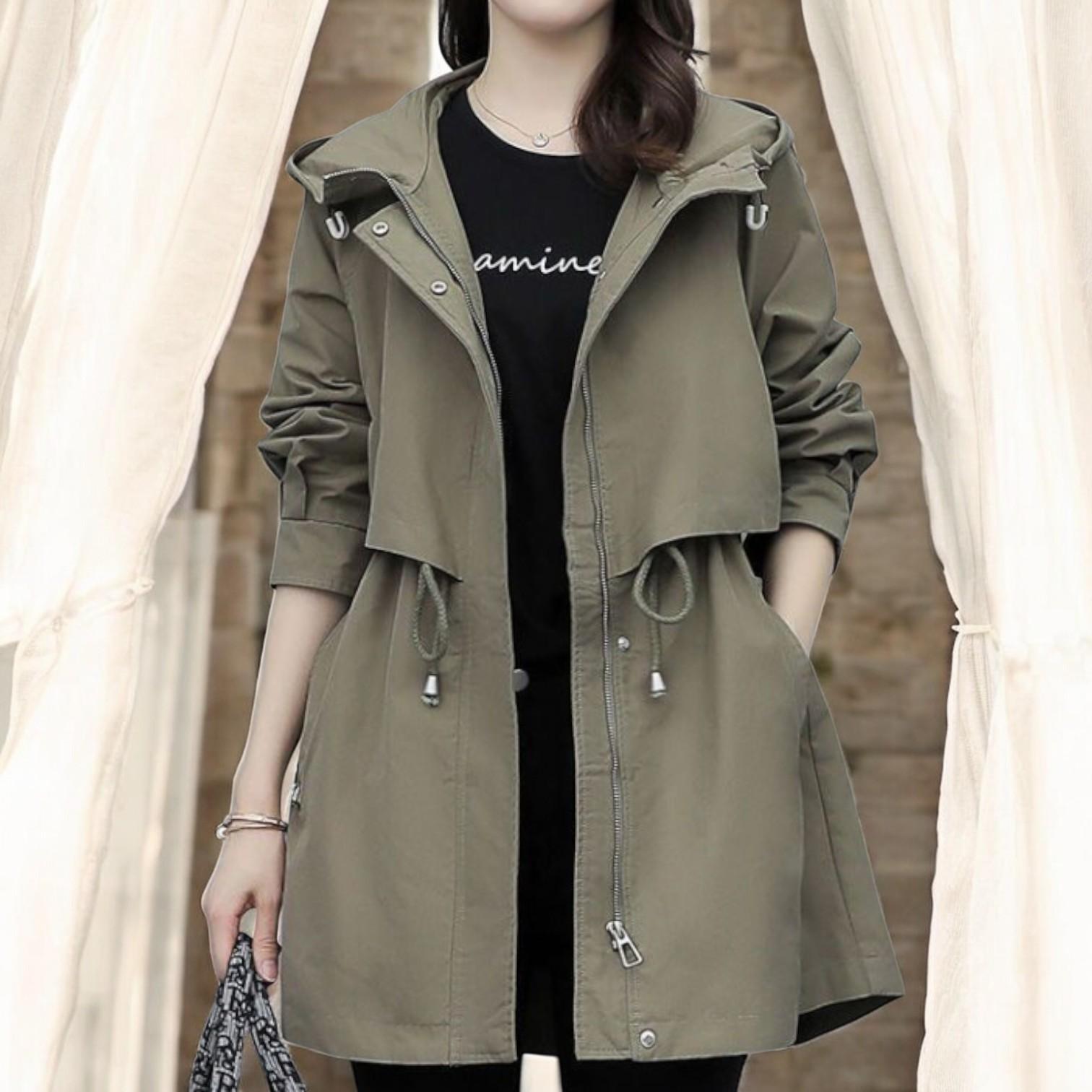 Lisa | Elegant Water-Resistant Trench Coat with Hat for All Weather Protection