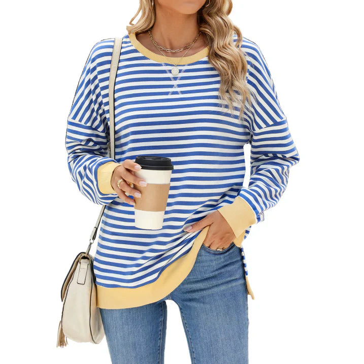 Plus-size women's sweatshirt with long sleeves - maximum comfort and perfect feminine style