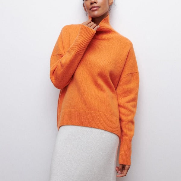 Menperdalin Women's High Neck Sweater Elegant and Comfortable for Every Occasion