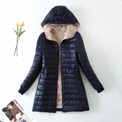 Luxurious Cashmere Women's Jacket with Hood for Perfect Warmth