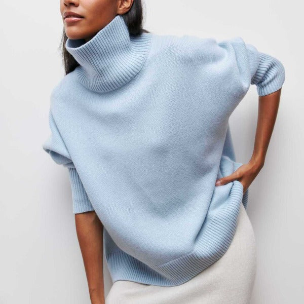 Menperdalin Women's High Neck Sweater Elegant and Comfortable for Every Occasion