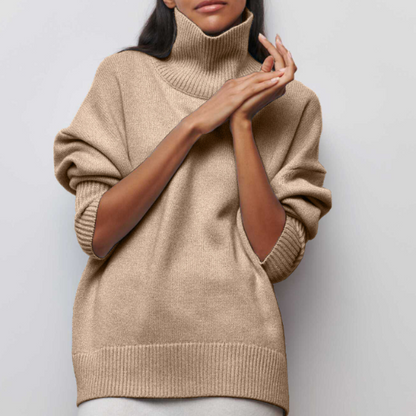 Menperdalin Women's High Neck Sweater Elegant and Comfortable for Every Occasion