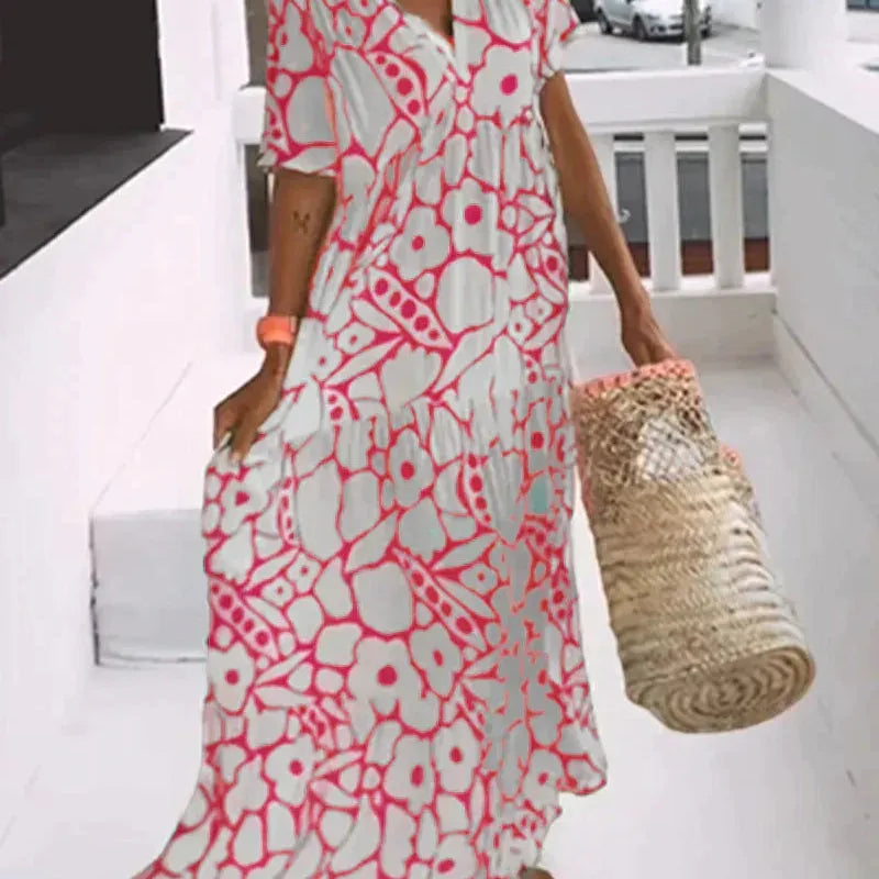 Lightweight floral dress Delfin for an elegant and cool atmosphere
