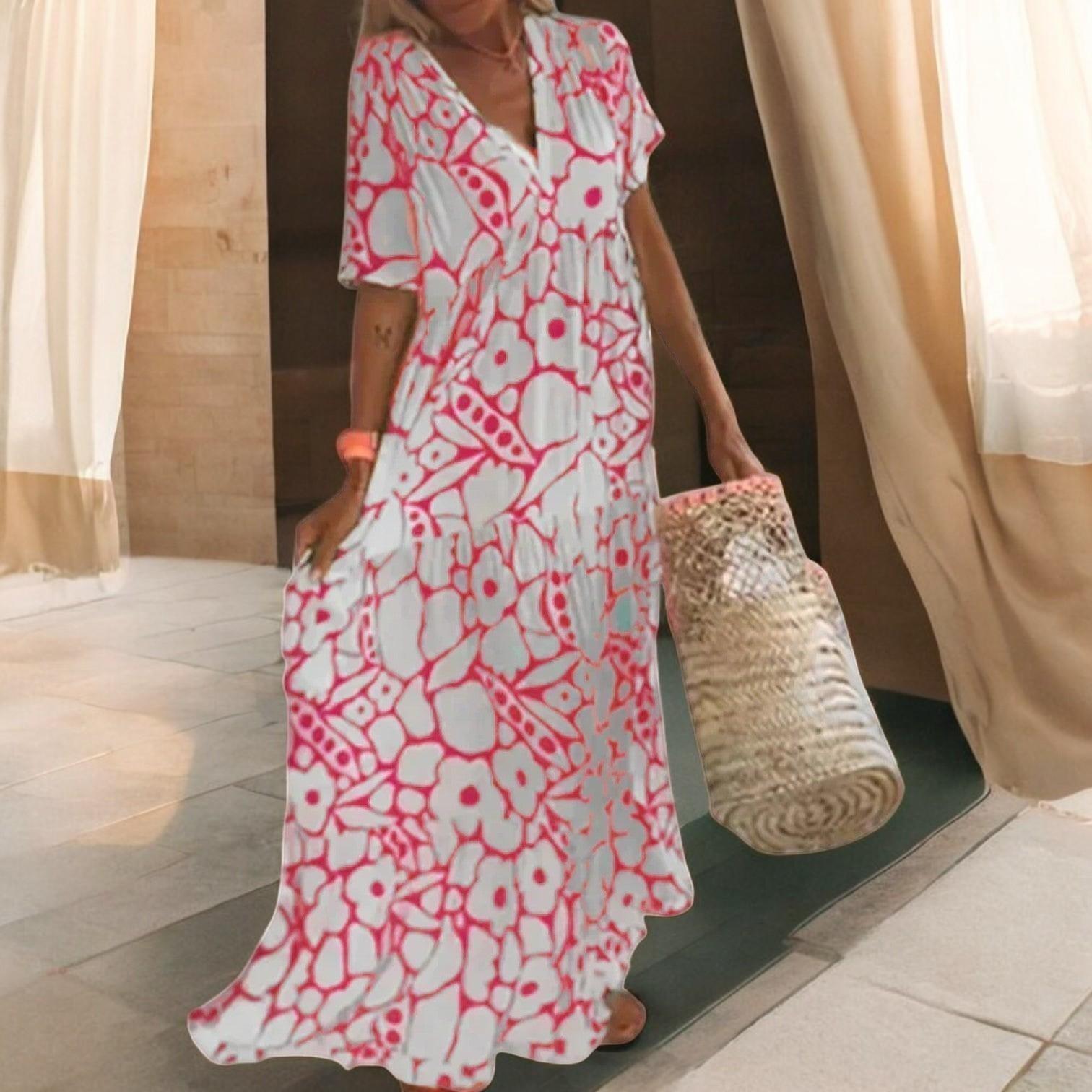 Lightweight floral dress Delfin for an elegant and cool atmosphere