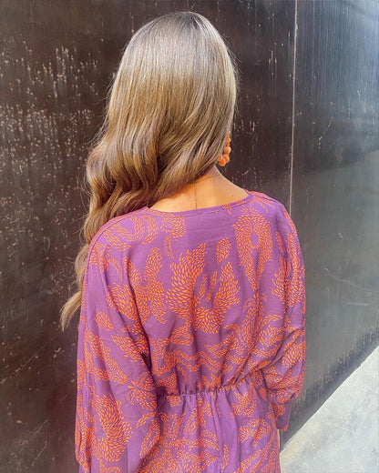 Elegant blush-colored dress to look perfect and fashionable
